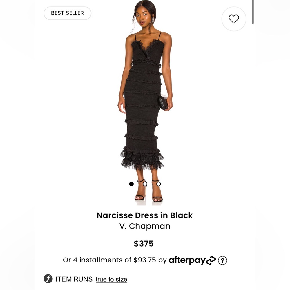 Narcisse Dress - by V Chapman in Black
